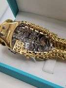 investment! Dragon bracelet !Extremely unique and rare18KT Gold Bejeweled Dragon Bracelet