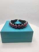 New! +29 ctw all natural rubys and 1.18ct diamond  weaved on fabric bracelet