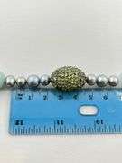 925 Sterling Silver Ross Simons Pearl With Chalcedony Necklace