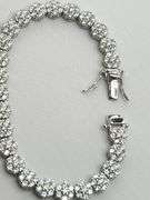 925 Sterling CZ Cluster Eternity Tennis Bracelet