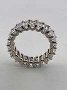 CERTIFIED BRAND NEW 14K WHITE GOLD DIAMOND ETERNITY BAND. 7.50 CARATS OF DIAMONDS