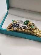 investment! Dragon bracelet !Extremely unique and rare18KT Gold Bejeweled Dragon Bracelet