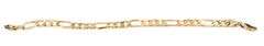 7.0MM Polished Figaro Chain Link Bracelet in 14K