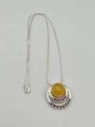 Italian 925 Sterling Silver Vintage Garnet And Jasper Necklace