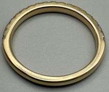 14K Yellow Gold Round brilliant Cut Lab Wedding Band of 0.35ct