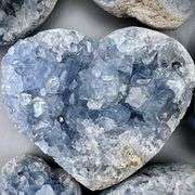 Celestite Heart Crystal Raw Madagascar Geode