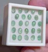 Look! It's a 6.73ct set of Emeralds with matched size and color!