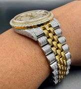 New Custom Iced Out Two-tone Bustdown Rolex Datejust 36mm