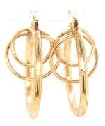14kt Yellow gold triple hoop earrings