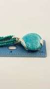 925 Sterling Silver Turquoise Pendant With bead Chain Necklace