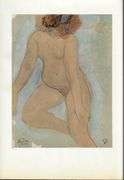 Exclusive Auguste Rodin Lithograph of Watercolor Signed in the Plate, 1949