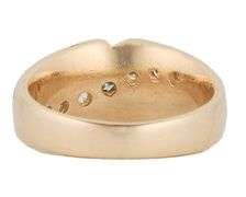 Gents 1.15ctw Round Graduated Diamond Channel Set Band Ring in 14K
