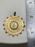 18KT Portuguese Religious Pendant with Diamonds