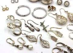 Group lot of Vintage 925 sterling silver earrings