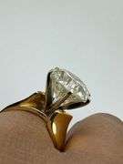 14K Yellow Gold Solitaire 6.77 cts Diamond Engagement Ring