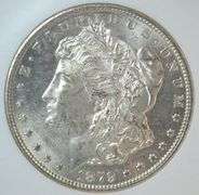 Near Gem BU 1879-S Morgan Silver Dollar. NGC MS64