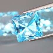 3 piece set! 10.31 carats! Vibrant VS grade Swiss blue Topaz!