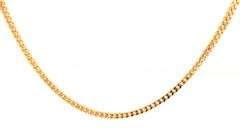 18kt Yellow gold wheat chain necklace