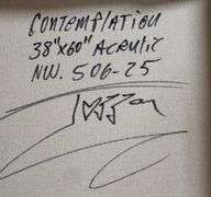 "contemplation" Extremely Collectible Jozza 'One of a kind' Mixed Media on Canvas very large