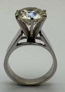 14K White Gold Solitaire 4.75ct Diamond Engagement Ring