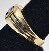 Charming 14K Yellow Gold Approx. 0.33CTW Diamond Men's Ring