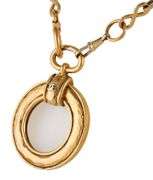 Chanel Twisted Link Loupe Magnifying Glass Pendant Necklace