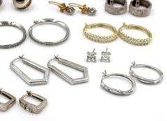 Group lot of Vintage 925 sterling silver earrings