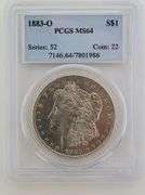 1883-O Morgan Silver Dollar, PCGS MS64