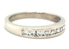 Stunning 950 Platinum Channel Set Diamond Band