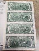 1976 $2 Star Note Uncut Sheet Of Four