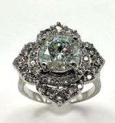 Sparkling 2.75 Ct White Ice Blue Simulated Diamond Ring