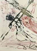 Highly Collectible and Rare Salvador Dali Original Lithograph from the 'Biblia Sacra' Suite