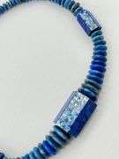 925 Sterling Silver DTR Jay King Mosaic Opal Beaded Lapis Lazuil Necklace