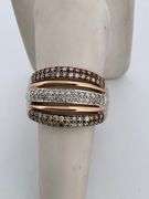 CERTIFIED 14K WHITE AND ROSE GOLD DIAMOND BAND