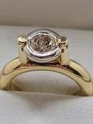 Art Deco 14KT Two Tone Gold and Diamond Ring