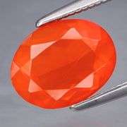 Vibrant top color 1.58ct bright orange Fire Opal