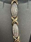 CERTIFIED 14K YELLOW AND WHITE GOLD DIAMOND BRACELET
