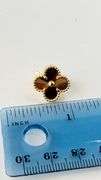 18KT Yellow Gold Guilloche Pattern Post And Clip Earrings