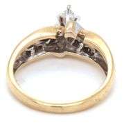 Estate 14k YG Approx. 40 Point Marquise Diamond Ring