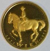 Scarce Gem BU 1972 “400 Jahre Spanische Hofreitschule Wien Medaille Gold”