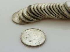 1954-S Roll Of UNC Roosevelt Dimes