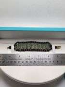 New! +10 ctw all natural emerald and diamond  weaved on fabric bracelet