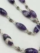 925 Sterling Silver Michael Dawkins Starry Night Amethyst Station Necklace