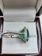 Brilliant 9 ctw Columbian Emerald Statement Ring