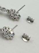 925 Sterling Silver Crystal Clover Stud Earrings