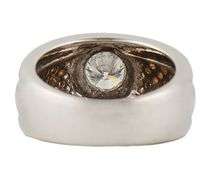 1.16ctw Round Diamond Bezel Set Pave Side Band Ring in 18K