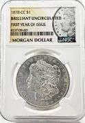 Superb BU 1878 Carson City Morgan Silver Dollar NGC Graded!!