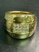 CERTIFIED 'salvini' 18K YELLOW GOLD DIAMOND BAND / RING