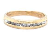 In Demand 14K YG Channel Set Diamond Band