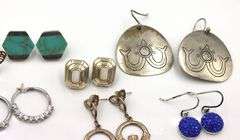 Group lot of Vintage 925 sterling silver earrings